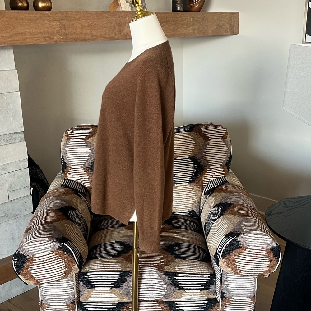 J. Crew Rich Brown Crew Neck Sweater - Picture 3 of 6